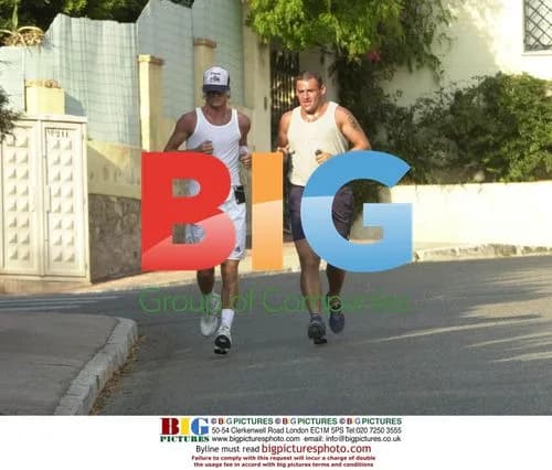 David Beckham Out Jogging in France