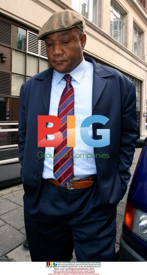 George Foreman leaves Radio 1 studio