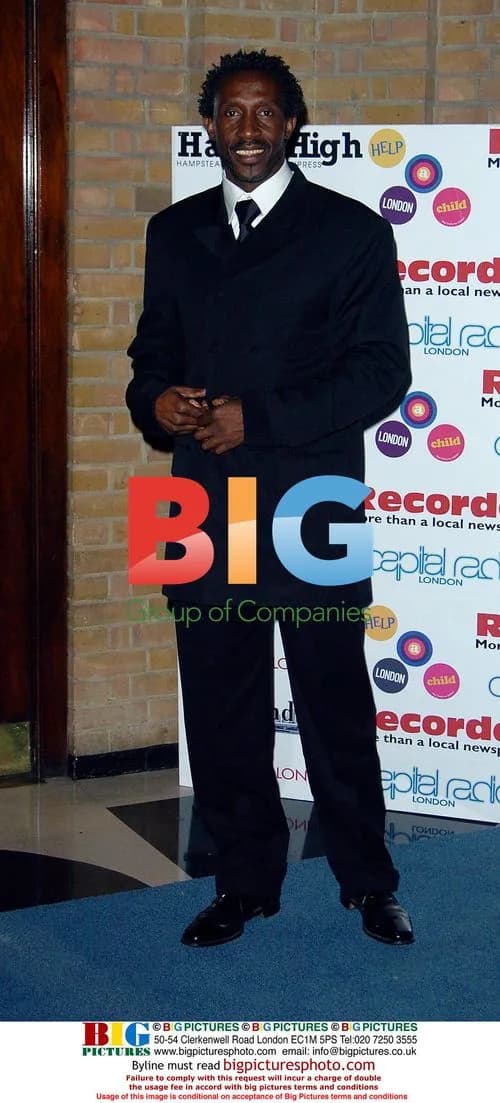 Linford Christie arrives at Ice Ball