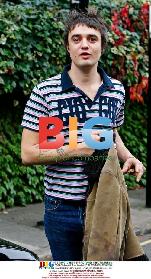 Pete Doherty Leaves Kate Moss' House