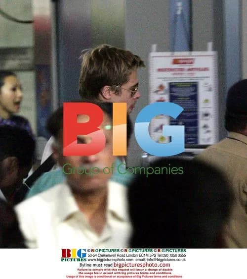 Brad Pitt and Angelina Jolie at airport before flight