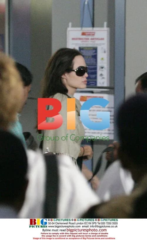 Brad Pitt and Angelina Jolie at airport
