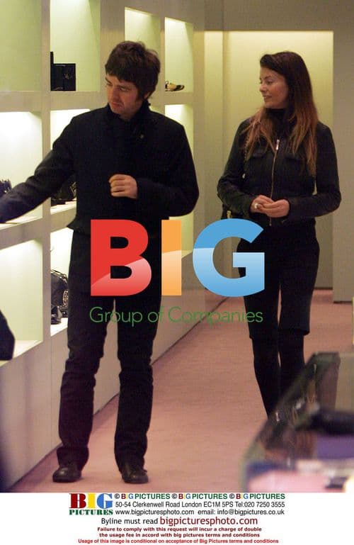 Noel Gallagher and Sara McDonald Shopping