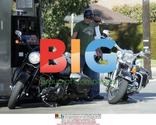 George Clooney Rides Harley Davidson