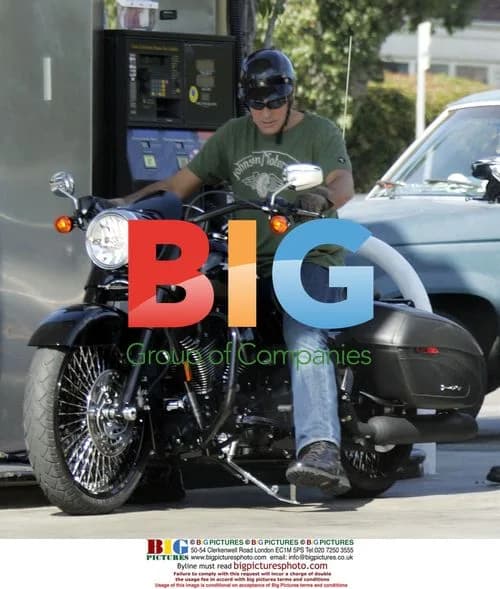 George Clooney rides Harley in Studio City