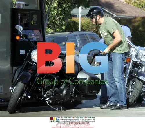 George Clooney Rides Harley Davidson