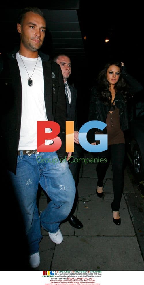 Lindsay Lohan and Calum Best leaving hotel