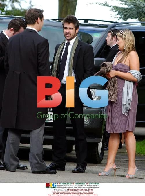 Colin Farrell Attends Friend's Wedding with Blonde