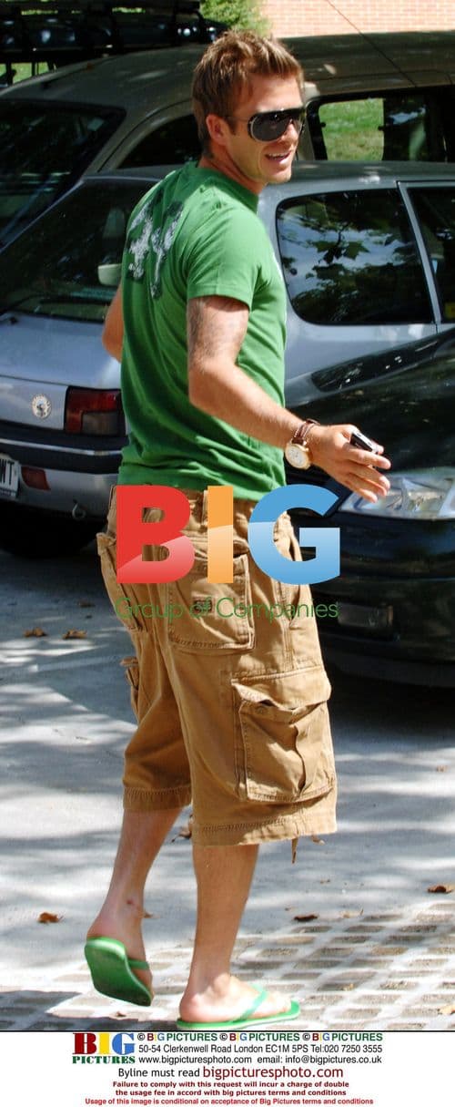 David Beckham picks up sons from school