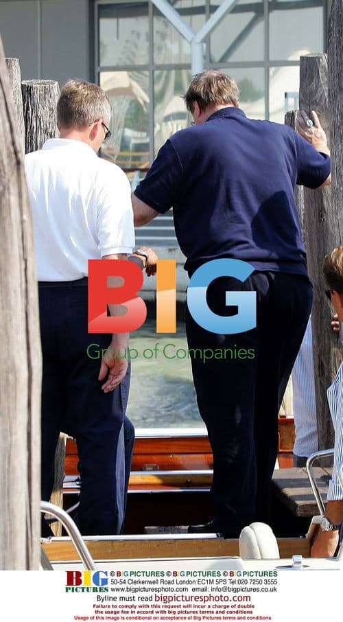 Paul Allen arrives at Venice airport