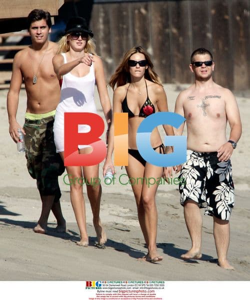 Rocker Kids Kimberly Stewart and Jack Osbourne Relax at Beach