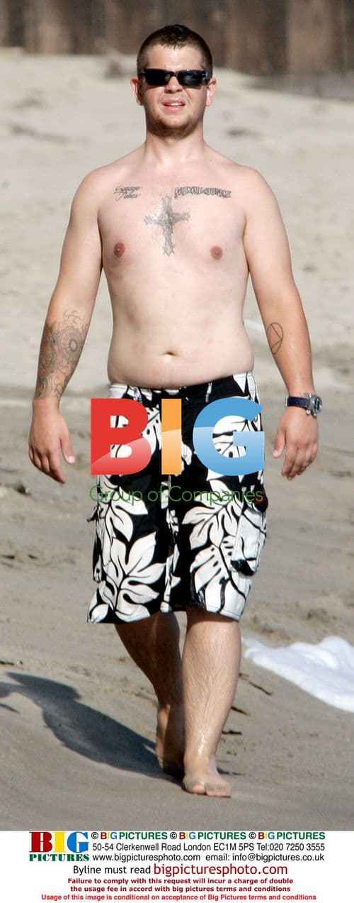 Kimberly Stewart and Jack Osbourne at the Beach