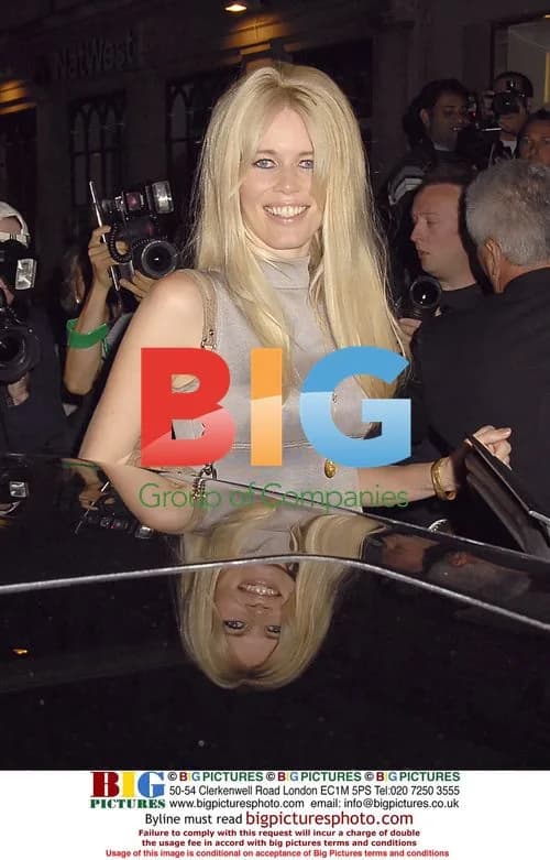 Claudia Schiffer leaving Elle 21st anniversary party