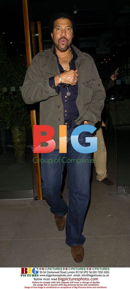 Lionel Richie Leaving Zuma Restaurant