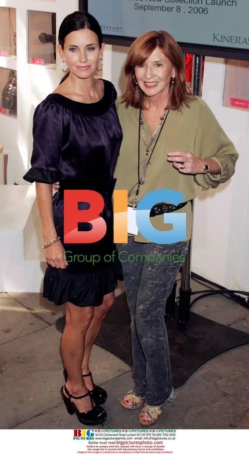 Courteney Cox and Nicole Miller at Kinerase Press Conference