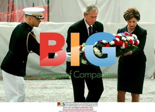 Bush and Laura at Ground Zero 9/11