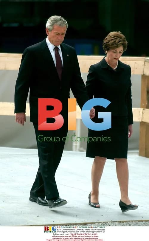 Bush & Laura Bush at Ground Zero 9/11 Anniversary