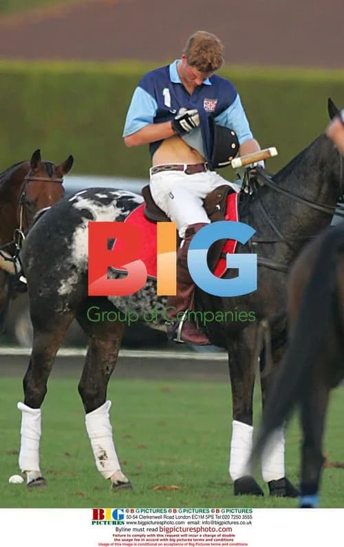 Prince Harry plays polo at Royal Berkshire Polo Club