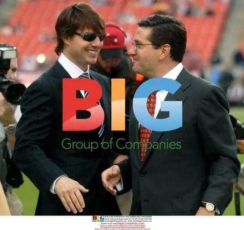 Tom Cruise and Dan Snyder at Redskins Game