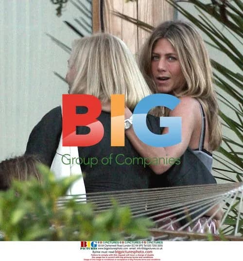 Jennifer Aniston and Courteney Cox Arquette at Beach Party