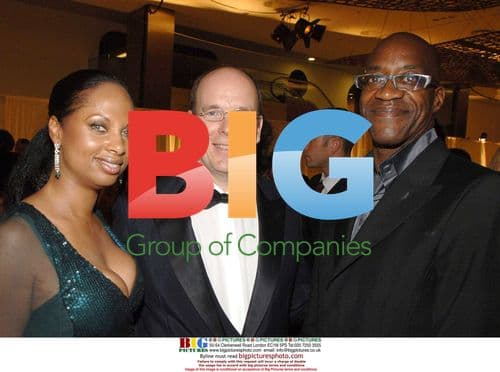 Edwin Moses and Prince Albert at Laureus Award Party