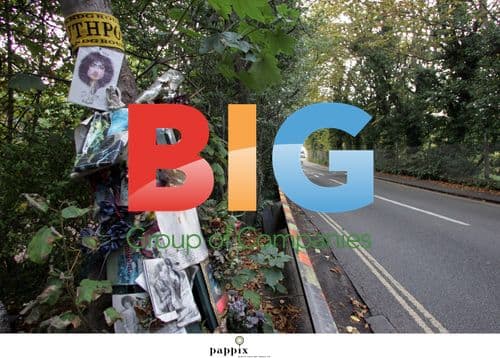 Roadside tribute to T. Rex's Marc Bolan