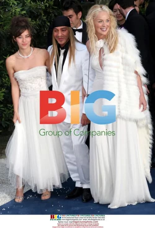 John Galliano and Sharon Stone at Amfar Gala in Cannes