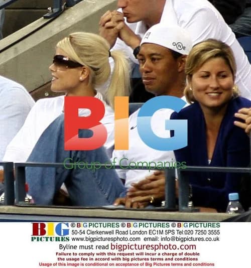 Tiger Woods, wife, and Mirka at 2006 US Open