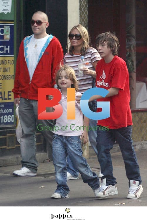 Patsy Kensit and boyfriend Lee Potter with her sons