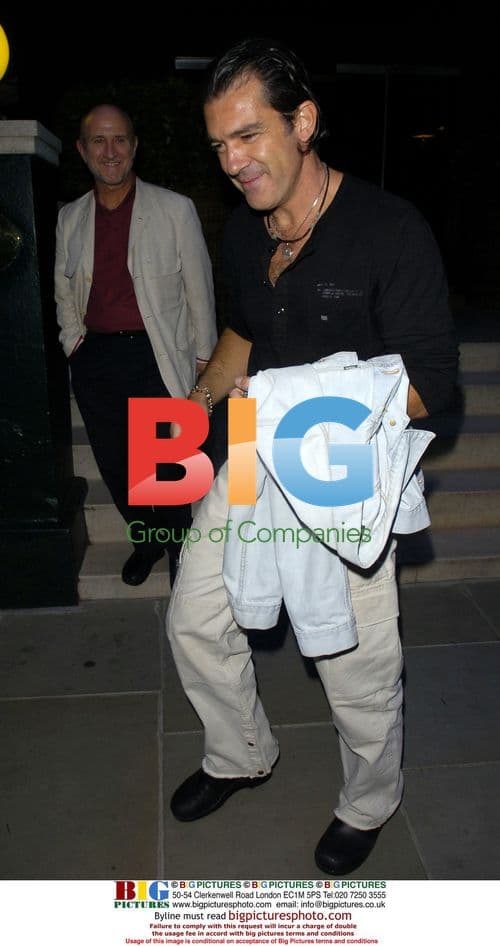 Antonio Banderas Leaving Hotel in London