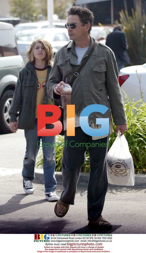 Robert Downey Jr. with son in Malibu