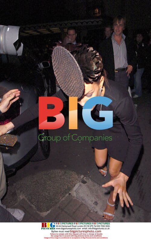 Tara Palmer-Tomkinson falls at Gina Shoes party