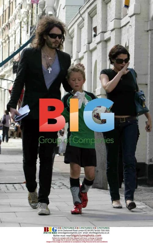 Russell Brand with Sadie Frost and son