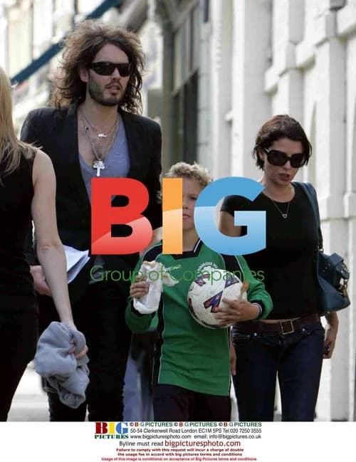 Russell Brand, Sadie Frost, and her son in London