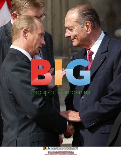 Chirac, Putin, and Merkel at Tripartite Summit