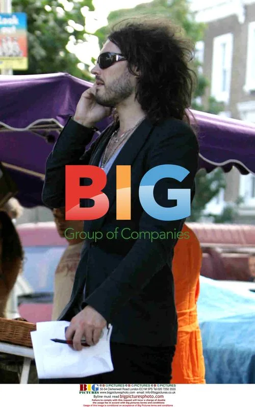 Russell Brand with Sadie Frost and son