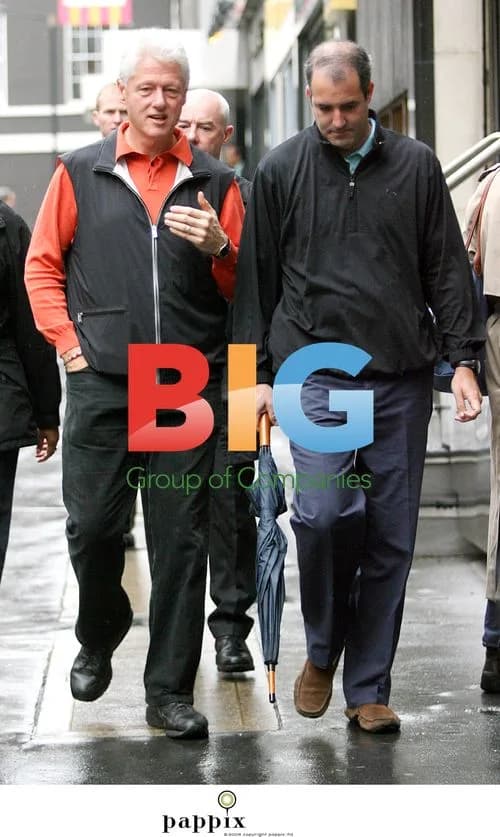 Bill Clinton Leaving London Hotel
