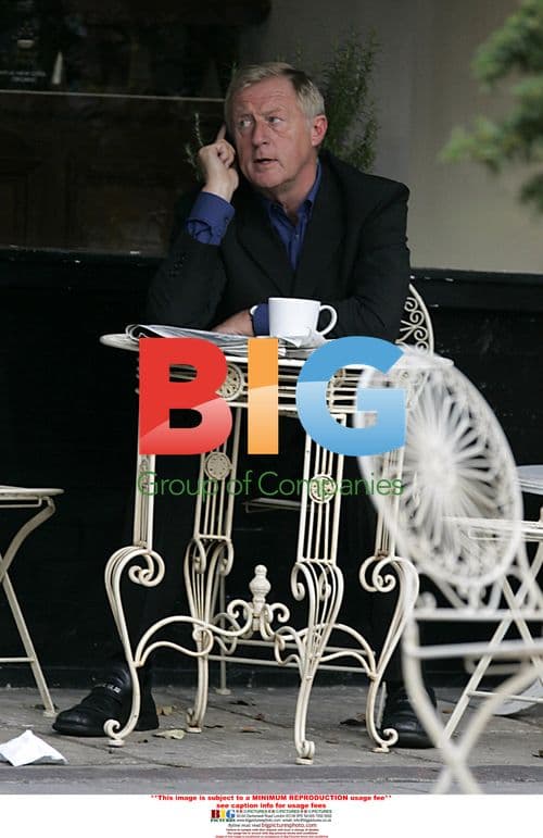 Chris Tarrant Drinks Coffee Outside Cafe
