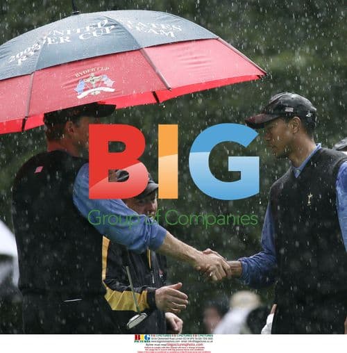 Tiger Woods and Jim Furyk at Ryder Cup