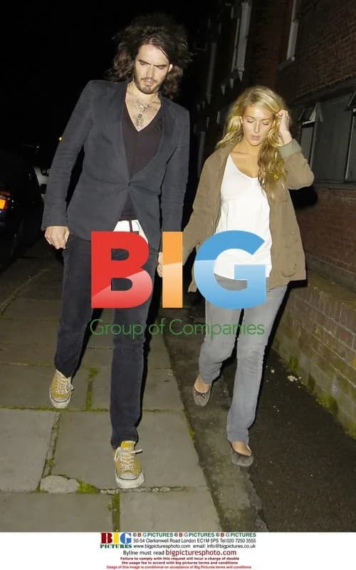 Russell Brand out with mystery blonde in London