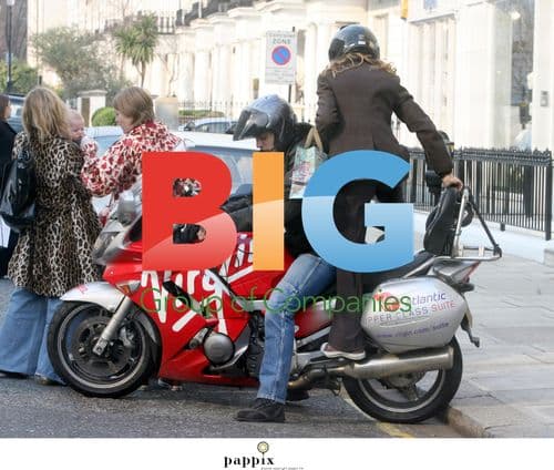 Trinny Woodall rides Virgin Limobike in London