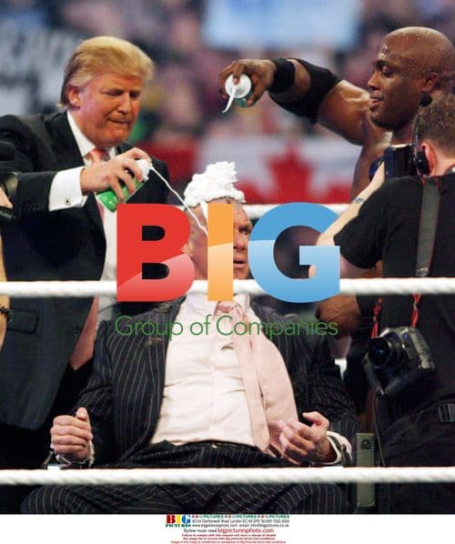 Trump and Lashley shave Vince McMahon's head