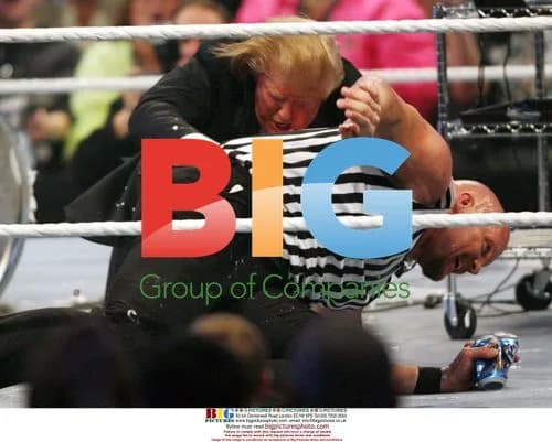 Trump Shoves WWE Referee