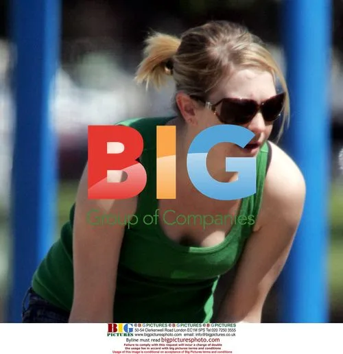 Melissa Joan Hart with son at park