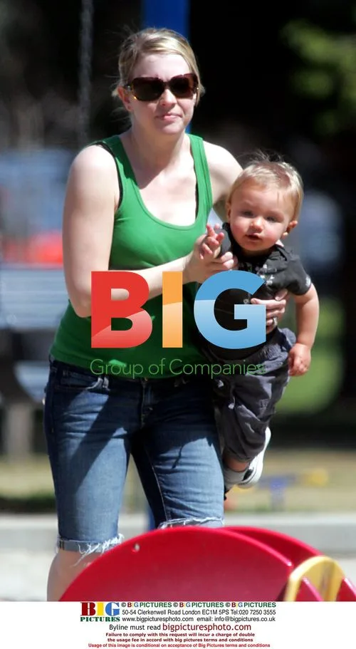 Melissa Joan Hart with son Mason at the park