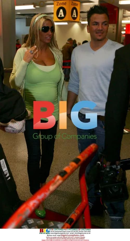 Pregnant Katie Price Leaves Heathrow with Peter Andre