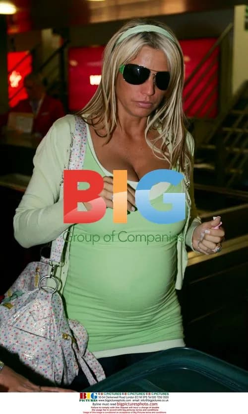 Pregnant Katie Price Leaving Heathrow
