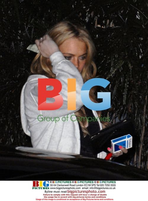 Lindsay Lohan Leaves Hyde Club