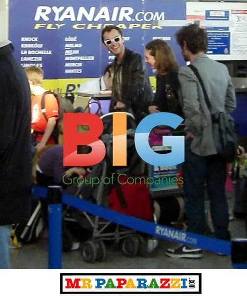 Jude Law Spotted at Budget Airline at Stansted Airport