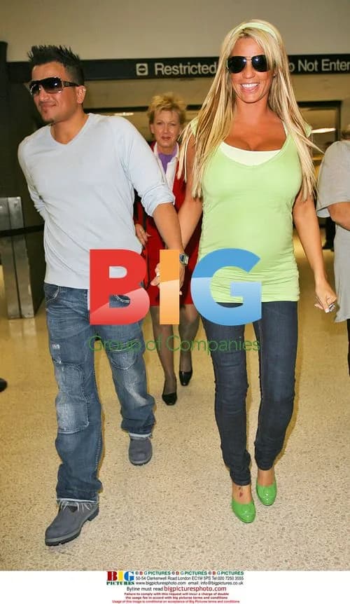 Katie Price and Peter Andre Arrive at LAX